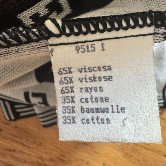 Fendi 365 Vintage FF Zucca Black White Geometric Cardigan IT 40 US 6 1990s - Picture 4 of 8